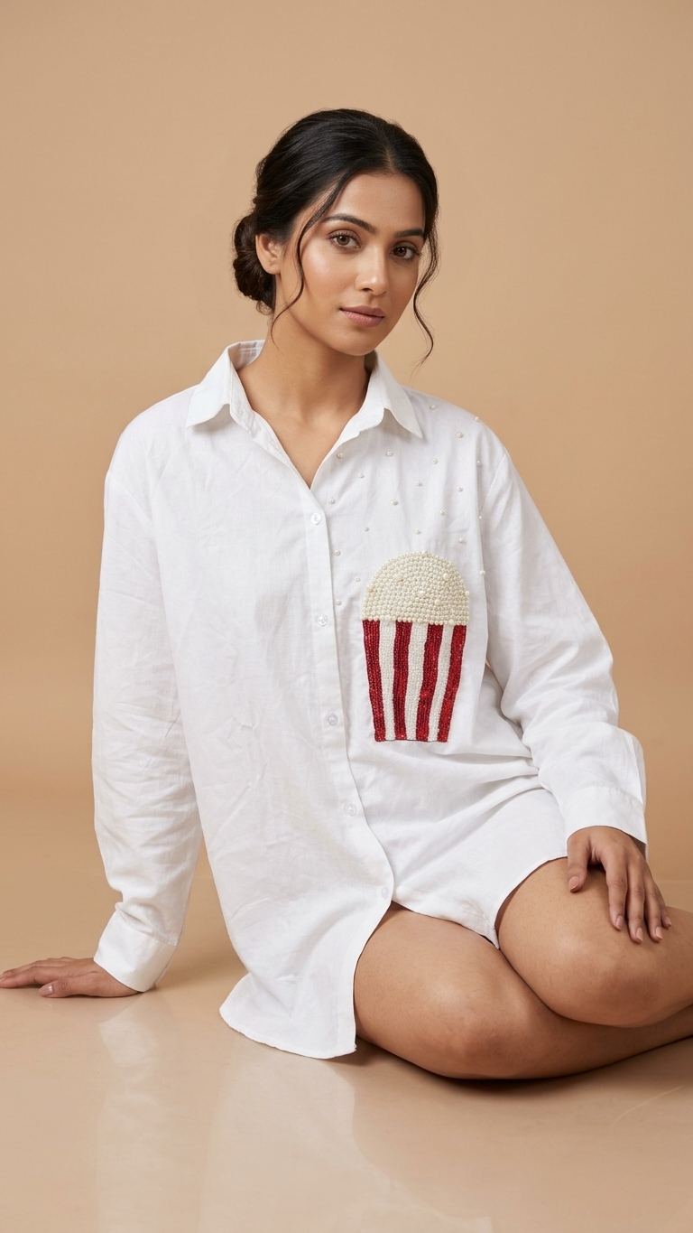 Cinematic Poplin Pearl Shirt