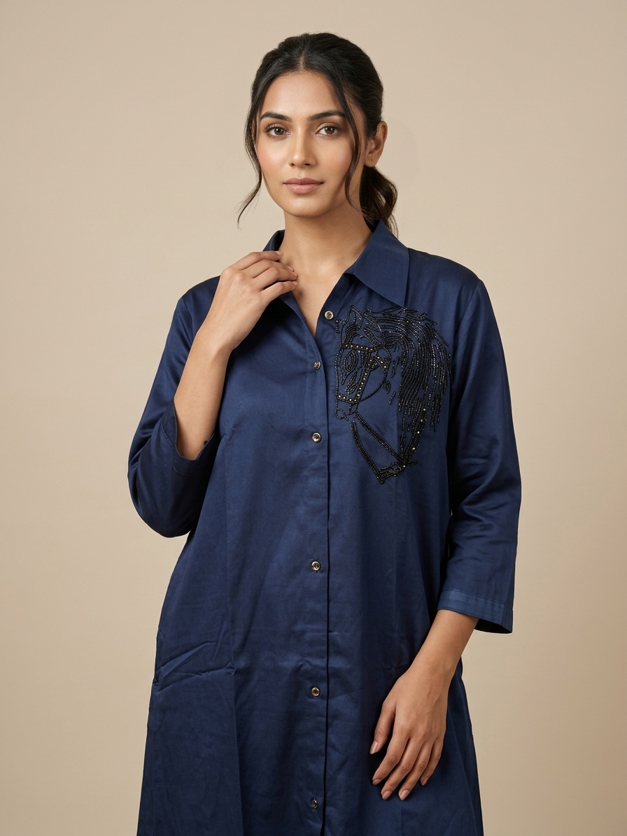 Midnight Steed Embellished Tunic
